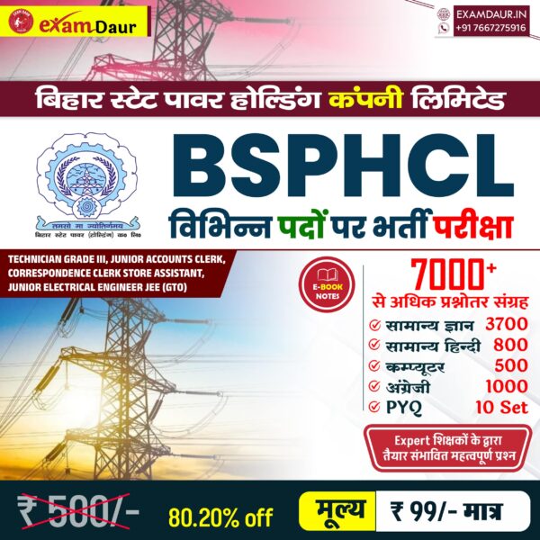 BSPHCL Vacancy Exam 2024 Notes